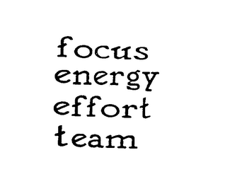 FOCUS ENERGY EFFORT TEAM logo