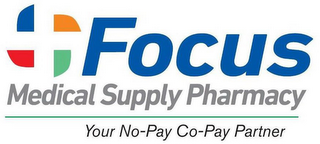 FOCUS MEDICAL SUPPLY PHARMACY YOUR NO-PAY CO-PAY PARTNER logo