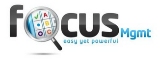 FOCUS MGMT EASY YET POWERFUL ABC logo