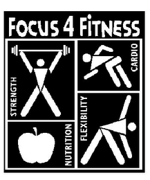 FOCUS4FITNESS NUTRITION STRENGTH CARDIO FLEXIBILITY logo