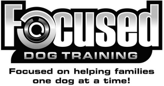 FOCUSED DOG TRAINING FOCUSED ON HELPINGFAMILIES ONE DOG AT A TIME! logo