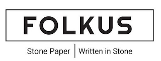 FOLKUS STONE PAPER WRITTEN IN STONE logo