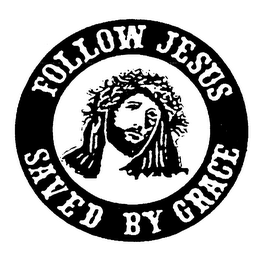 FOLLOW JESUS SAVED BY GRACE logo
