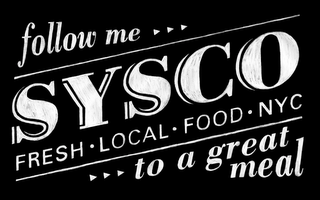 FOLLOW ME SYSCO FRESH LOCAL FOOD NYC TO A GREAT MEAL logo
