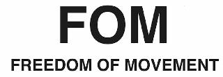 FOM FREEDOM OF MOVEMENT logo