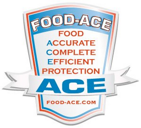FOOD-ACE FOOD ACCURATE COMPLETE EFFICIENT PROTECTION ACE FOOD-ACE.COM logo