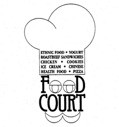 FOOD COURT ETHNIC FOOD-YOGURT-ROASTBEEF SANDWICHES CHICKEN-COOKIES ICE CREAM-CHINESE HEALTH FOOD-PIZZA logo