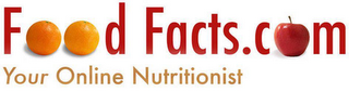 FOOD FACTS.COM YOUR ONLINE NUTRITIONIST logo