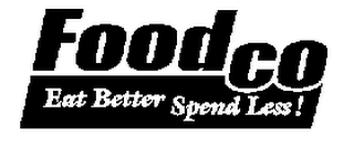 FOODCO EAT BETTER SPEND LESS! logo