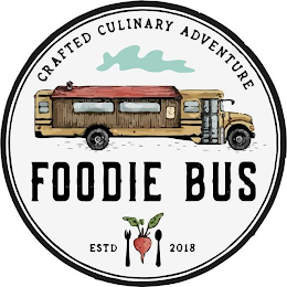 FOODIE BUS CRAFTED CULINARY ADVENTURE ESTD 2018 logo