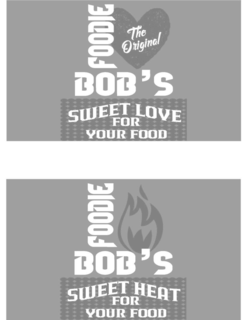 FOODIE THE ORIGINAL BOB'S SWEET LOVE FOR YOUR FOOD logo