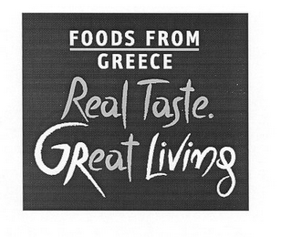 FOODS FROM GREECE REAL TASTE GREAT LIVING logo