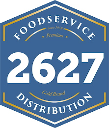 FOODSERVICE SINCE 1959 PREMIUM 2627 GOLD BRAND DISTRIBUTION logo