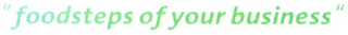 "FOODSTEPS OF YOUR BUSINESS" logo
