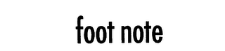 FOOT NOTE logo