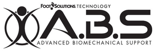 FOOT SOLUTIONS TECHNOLOGY A.B.S ADVANCED BIOMECHANICAL SUPPORT logo