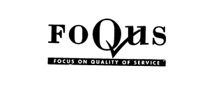 FOQUS FOCUS ON QUALITY OF SERVICE logo