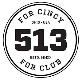 FOR CINCY OHIO · USA 513 ESTD. MMXX FORCLUB logo