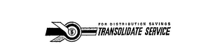 FOR DISTRIBUTION SAVINGS TRANSOLIDATE SERVICE logo