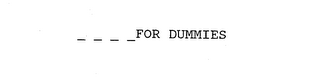 FOR DUMMIES logo