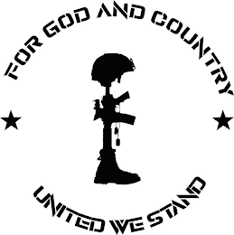 FOR GOD AND COUNTRY UNITED WE STAND logo