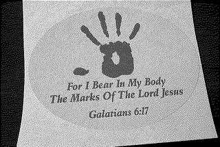 FOR I BEAR IN MY BODY THE MARKS OF THE LORD JESUS GALATIANS 6:17 logo