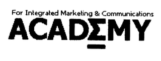 FOR INTEGRATED MARKETING & COMMUNICATIONS ACADEMY logo