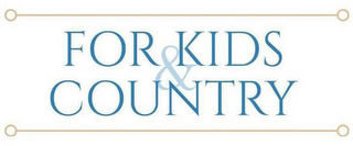 FOR KIDS & COUNTRY logo