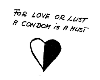 FOR LOVE OR LUST A CONDOM IS A MUST logo