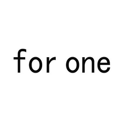 FOR ONE logo