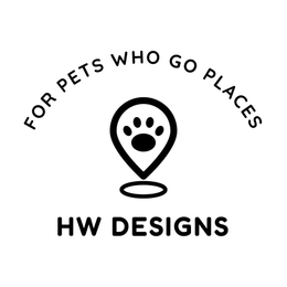 FOR PETS WHO GO PLACES HW DESIGNS logo