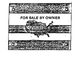 FOR SALE BY OWNER THE FSBO NETWORK INC. WE HELP SELL PIECES OF AMERICA logo