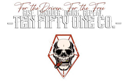 FOR THE DRIVEN, FOR THE FREE RISE. CONQUER. DRINK. REPEAT. - TEN FIFTY ONE CO. - logo