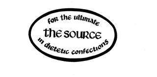 FOR THE ULTIMATE THE SOURCE IN DIETETIC CONFECTIONS logo