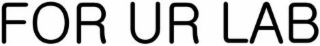FOR UR LAB logo