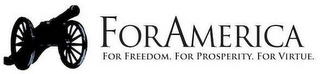 FORAMERICA FOR FREEDOM. FOR PROSPERITY.FOR VIRTUE. logo