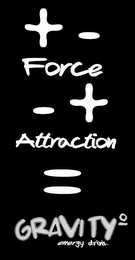 FORCE ATTRACTION GRAVITY ENERGY DRINK logo