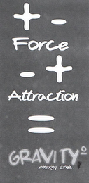 FORCE ATTRACTION GRAVITY ENERGY DRINK logo