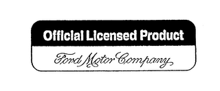 FORD MOTOR COMPANY OFFICIAL LICENSED PRODUCT logo