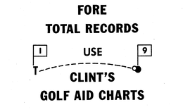 FORE TOTAL RECORDS USE CLINT'S GOLF AID CHARTS logo