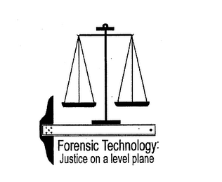 FORENSIC TECHNOLOGY, JUSTICE ON A LEVEL PLANE logo