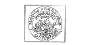 FORGET-ME-NOT BRAND PORTERVILLE CITRUS ASSOCIATION GROWN AND PACKED IN TULARE CO. CALIFORNIA logo