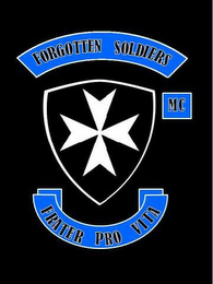 FORGOTTEN SOLDIERS MC FRATER PRO VITA logo