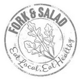 FORK & SALAD EAT LOCAL, EAT HEALTHY logo