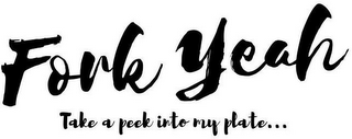 FORK YEAH TAKE A PEAK INTO MY PLATE. . . logo