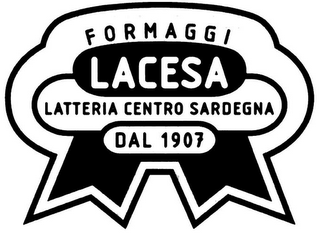 FORMAGGI LACESA LATTERIA CENTRO SARDEGNA DAL 1907 logo