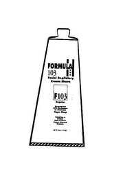 FORMULA 103 FACIAL DEPILATORY CREAM SHAVE logo