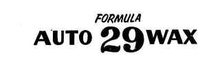 FORMULA 29 AUTO WAX logo