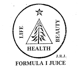 FORMULA I JUICE LIFE HEALTH BEAUTY J.R.J. logo