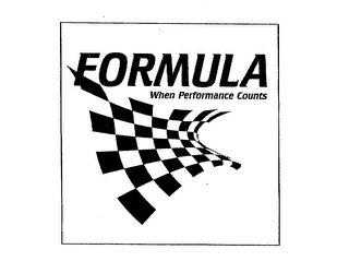 FORMULA WHEN PERFORMANCE COUNTS logo